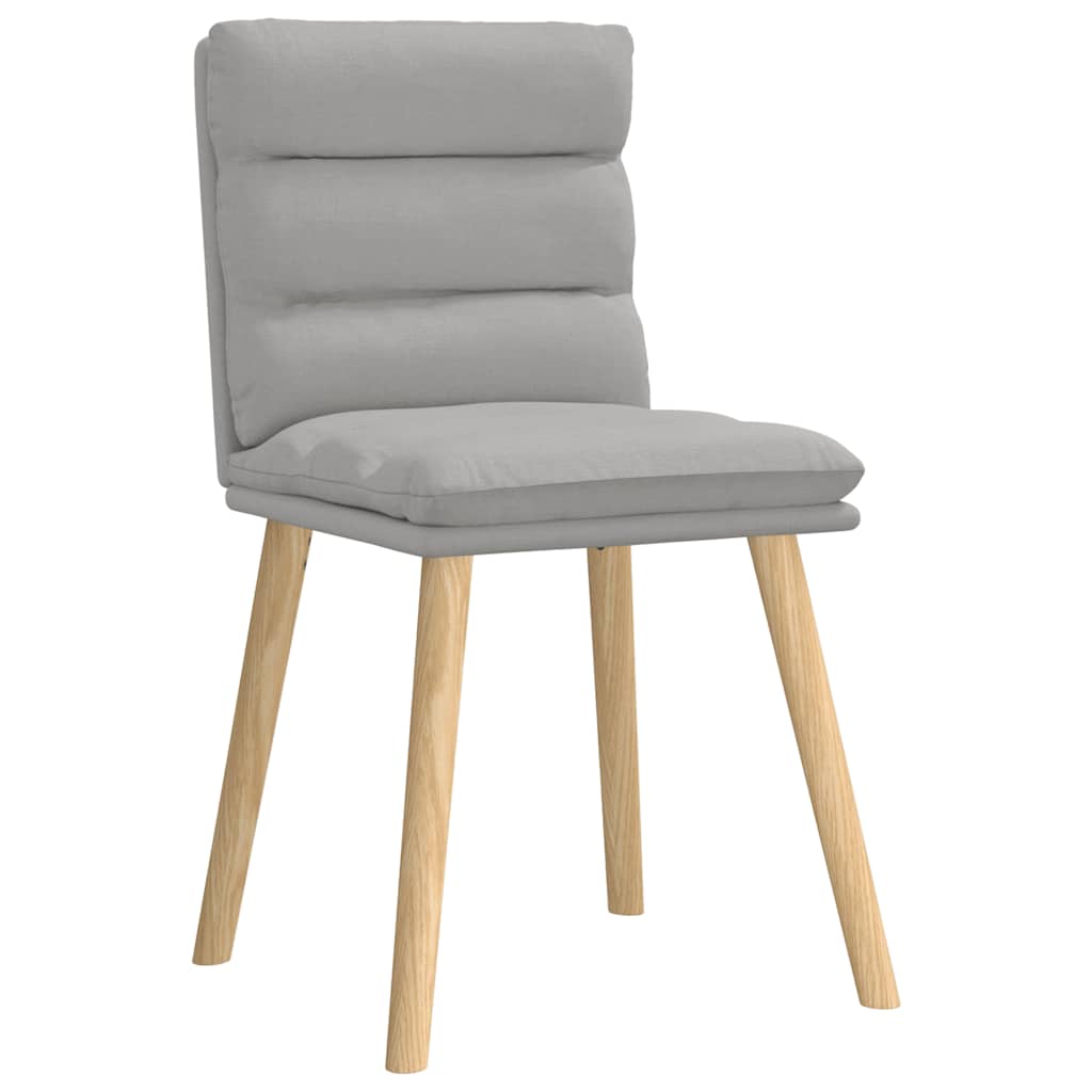 Eetkamerstoelen 6 st stof wolk grijs