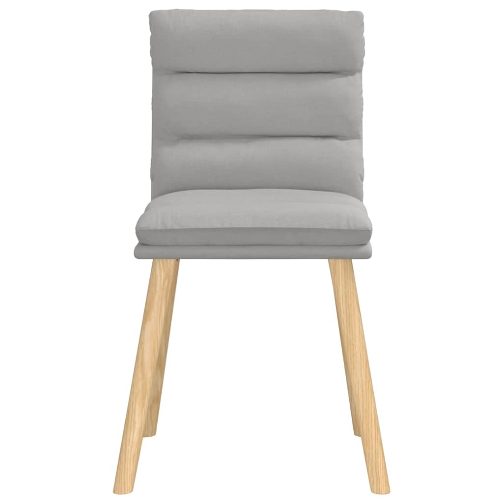 Eetkamerstoelen 6 st stof wolk grijs