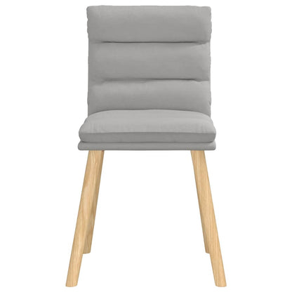 Eetkamerstoelen 6 st stof wolk grijs