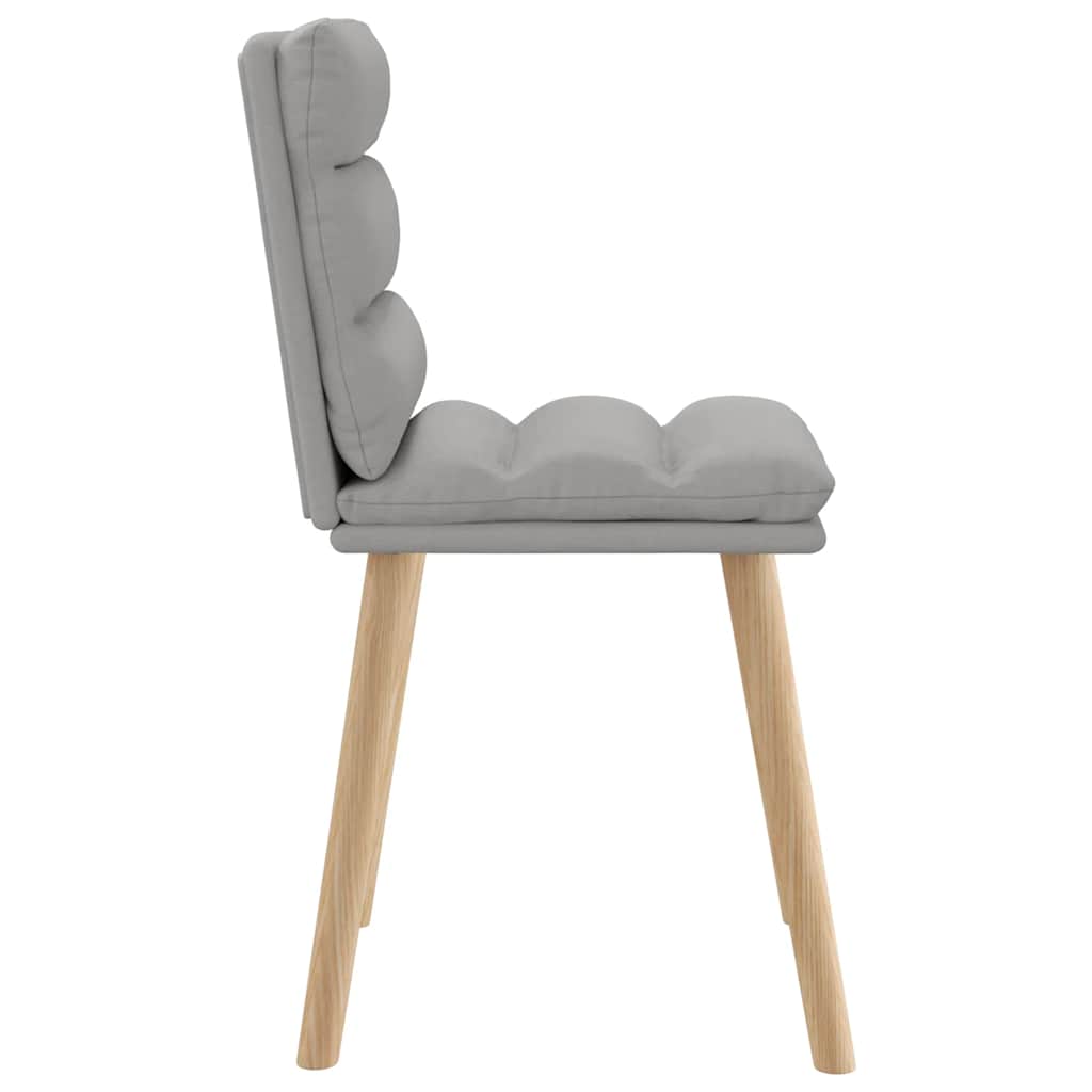 Eetkamerstoelen 6 st stof wolk grijs