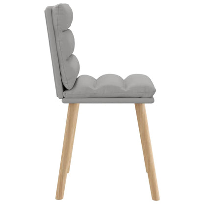 Eetkamerstoelen 6 st stof wolk grijs