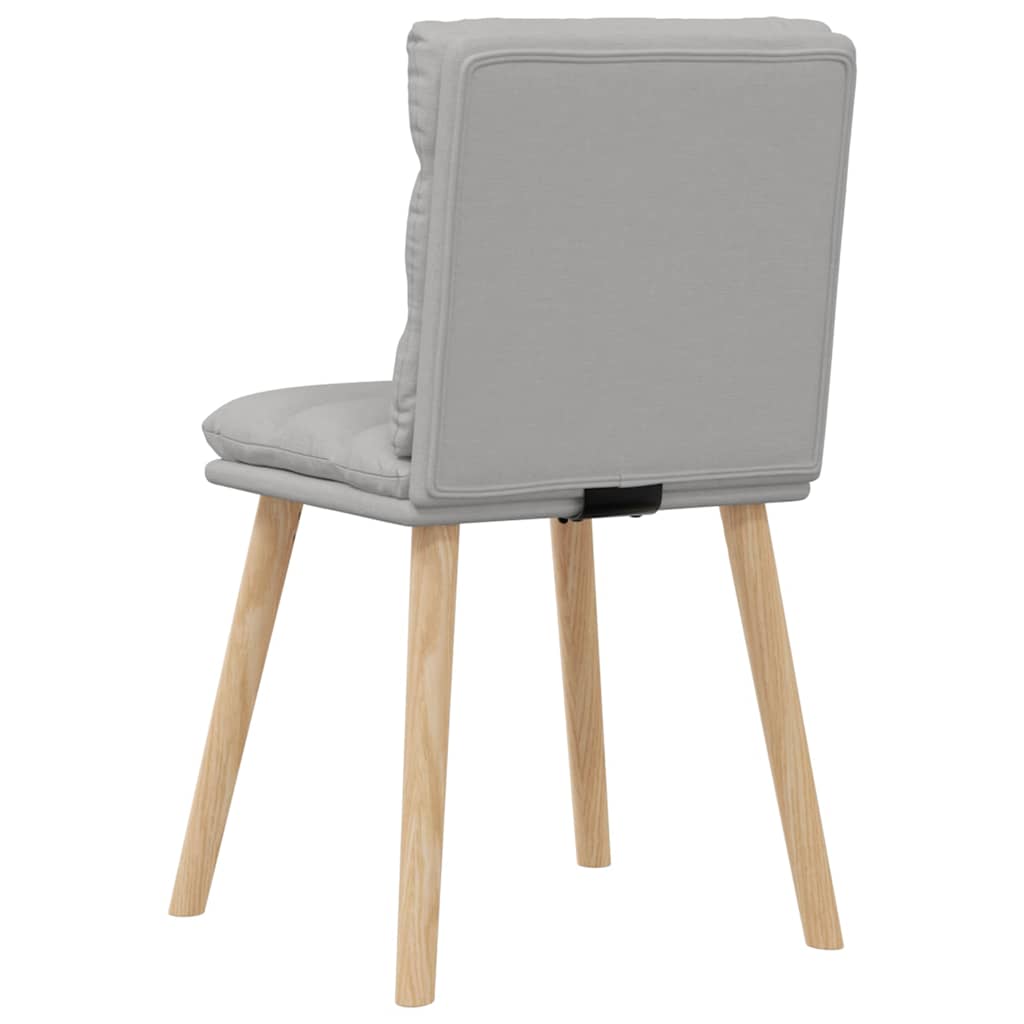 Eetkamerstoelen 6 st stof wolk grijs