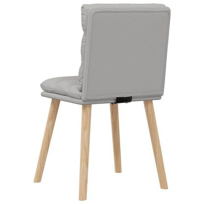 Eetkamerstoelen 6 st stof wolk grijs