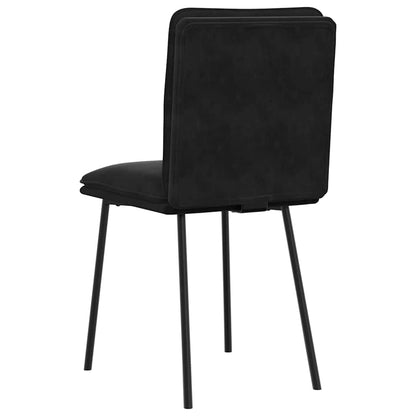 Eetkamerstoelen 6 st fluweel zwart