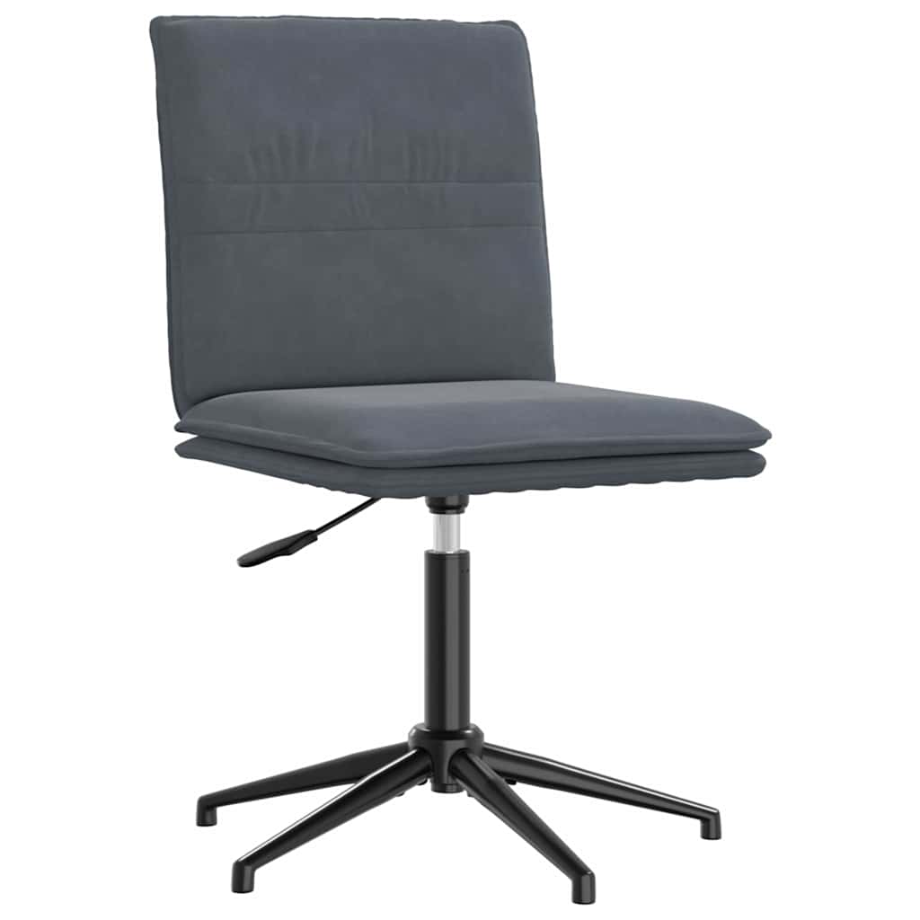 Eetkamerstoelen 6 st fluweel donkergrijs