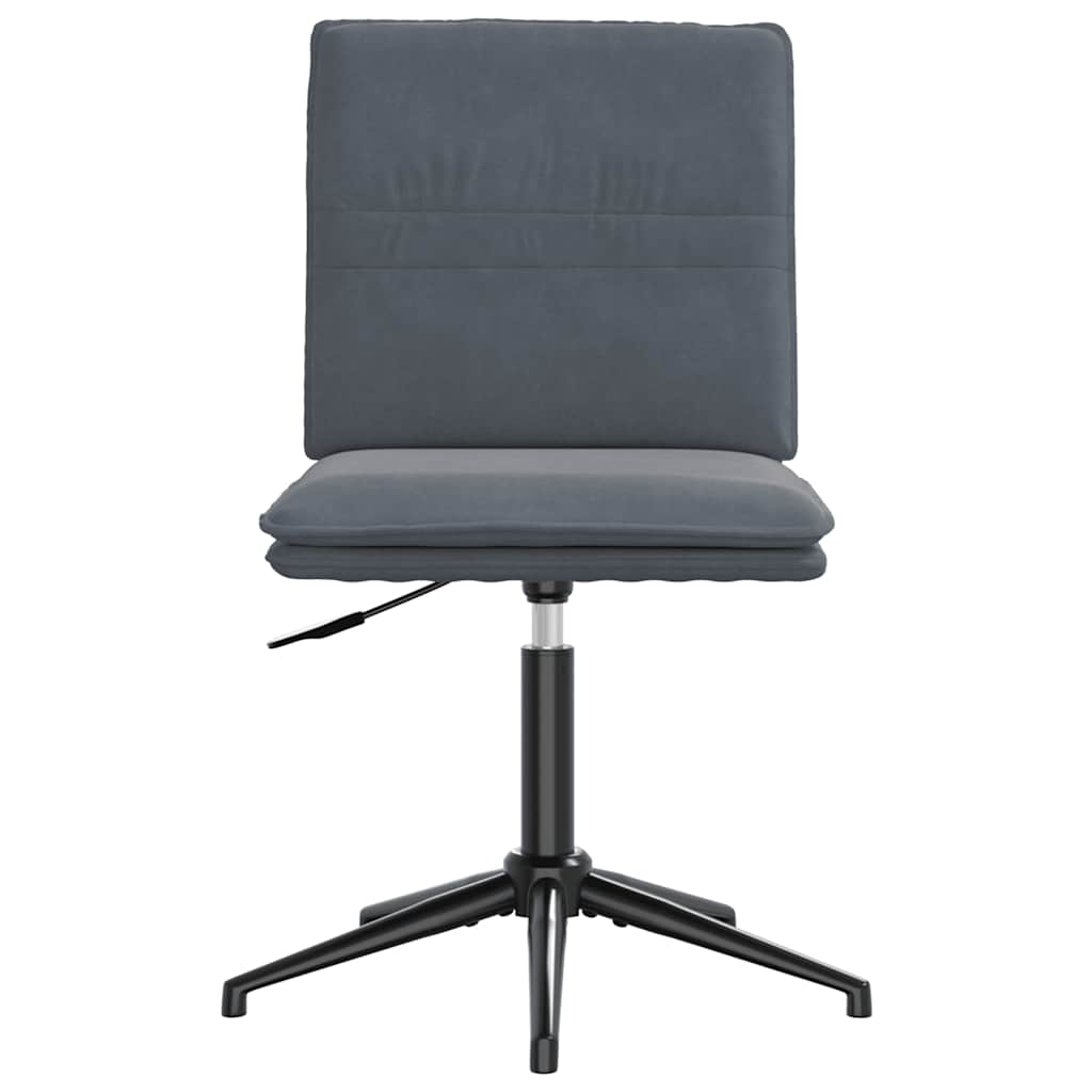 Eetkamerstoelen 6 st fluweel donkergrijs