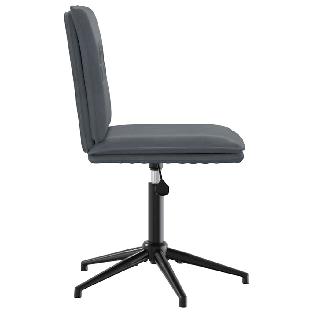Eetkamerstoelen 6 st fluweel donkergrijs