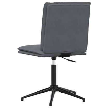 Eetkamerstoelen 6 st fluweel donkergrijs