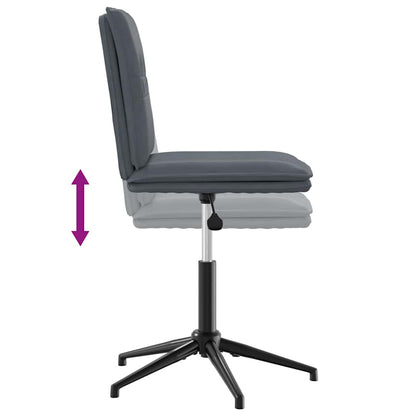 Eetkamerstoelen 6 st fluweel donkergrijs