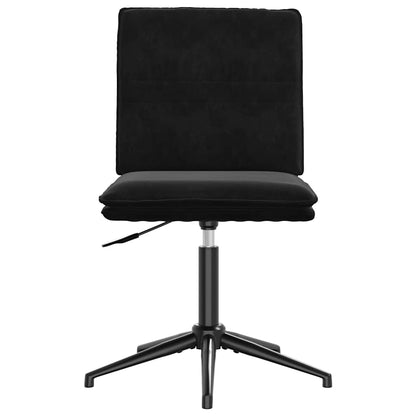 Eetkamerstoelen 6 st fluweel zwart