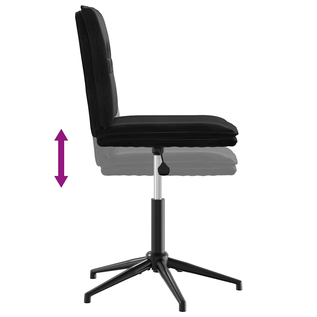 Eetkamerstoelen 6 st fluweel zwart