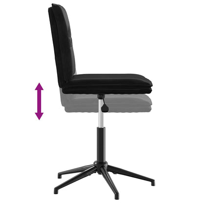 Eetkamerstoelen 6 st fluweel zwart