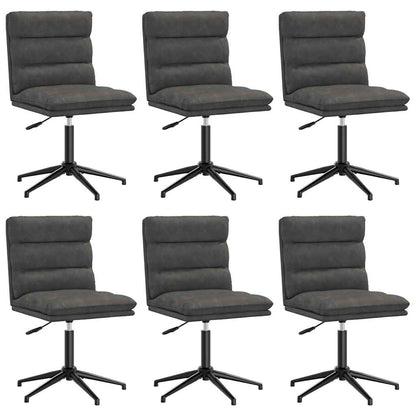 Eetkamerstoelen 6 st kunstleer zwart