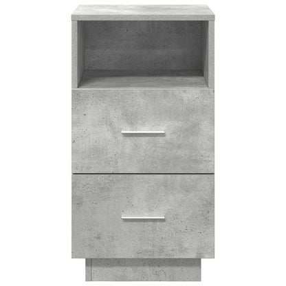 Nachtkastjes 2 st met 2 lades 36x36x68 cm betongrijs