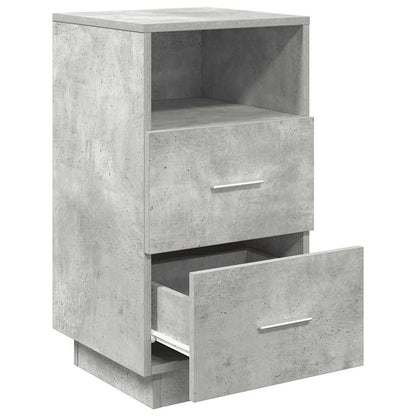 Nachtkastjes 2 st met 2 lades 36x36x68 cm betongrijs