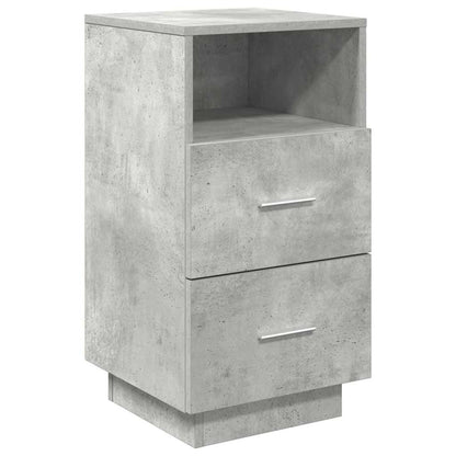 Nachtkastjes 2 st met 2 lades 36x36x68 cm betongrijs