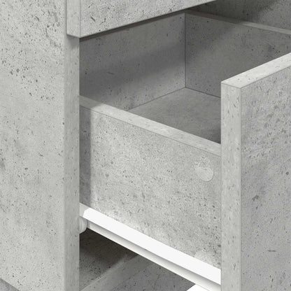 Nachtkastjes 2 st met 2 lades 36x36x68 cm betongrijs