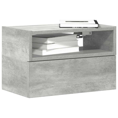 Nachtkastje wandgemonteerd 45x26x28,5 cm betongrijs