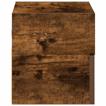 Nachtkastje wandgemonteerd 45x26x28,5 cm gerookt eikenkleurig