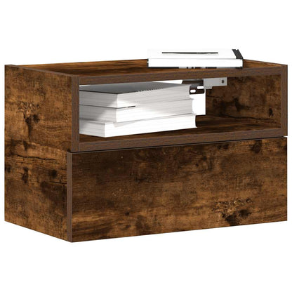 Nachtkastje wandgemonteerd 45x26x28,5 cm gerookt eikenkleurig