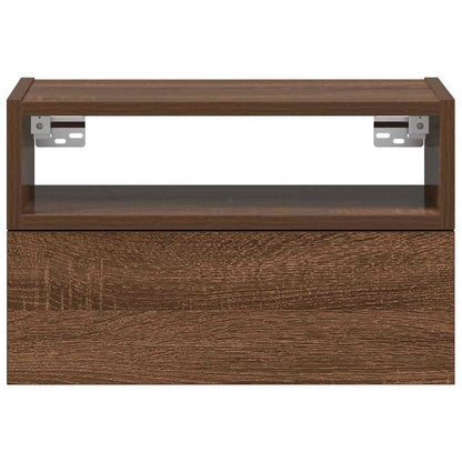 Nachtkastje wandgemonteerd 45x26x28,5 cm bruin eikenkleur