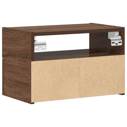 Nachtkastje wandgemonteerd 45x26x28,5 cm bruin eikenkleur