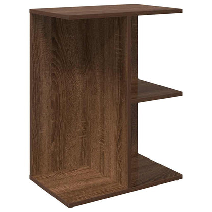 Nachtkastje 46,5x29x61 cm bewerkt hout bruin eikenkleur