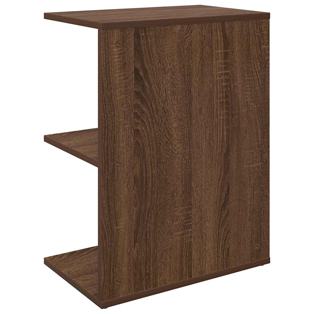 Nachtkastje 46,5x29x61 cm bewerkt hout bruin eikenkleur