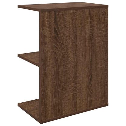 Nachtkastje 46,5x29x61 cm bewerkt hout bruin eikenkleur