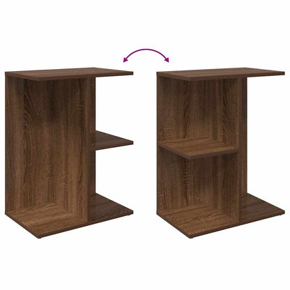 Nachtkastje 46,5x29x61 cm bewerkt hout bruin eikenkleur