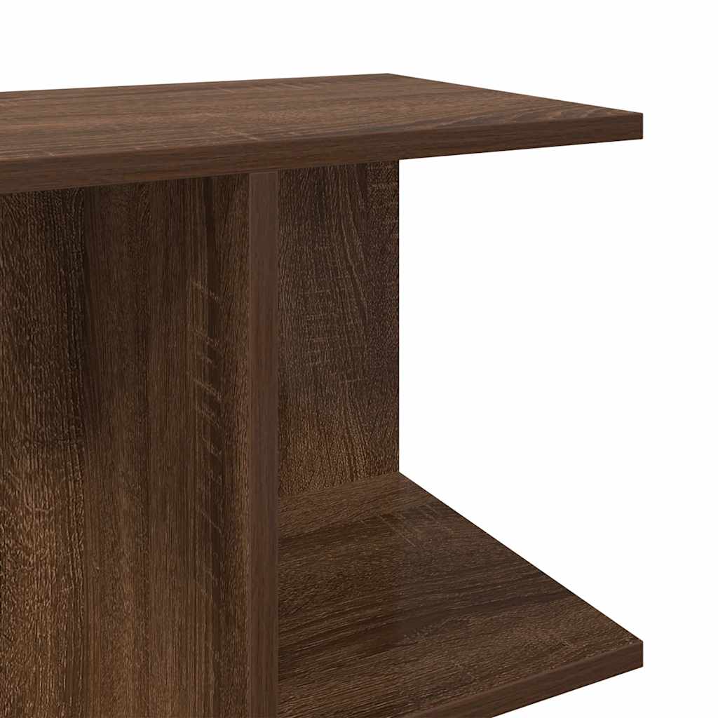 Nachtkastje 46,5x29x61 cm bewerkt hout bruin eikenkleur