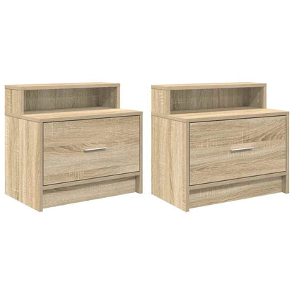 Nachtkastjes 2 st met lade 51x31x47 cm sonoma eikenkleurig