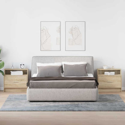 Nachtkastjes 2 st met lade 51x31x47 cm sonoma eikenkleurig