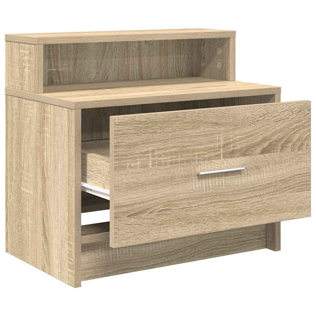 Nachtkastjes 2 st met lade 51x31x47 cm sonoma eikenkleurig