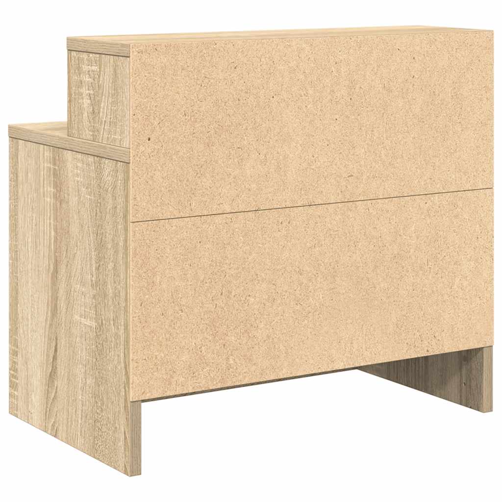 Nachtkastjes 2 st met lade 51x31x47 cm sonoma eikenkleurig
