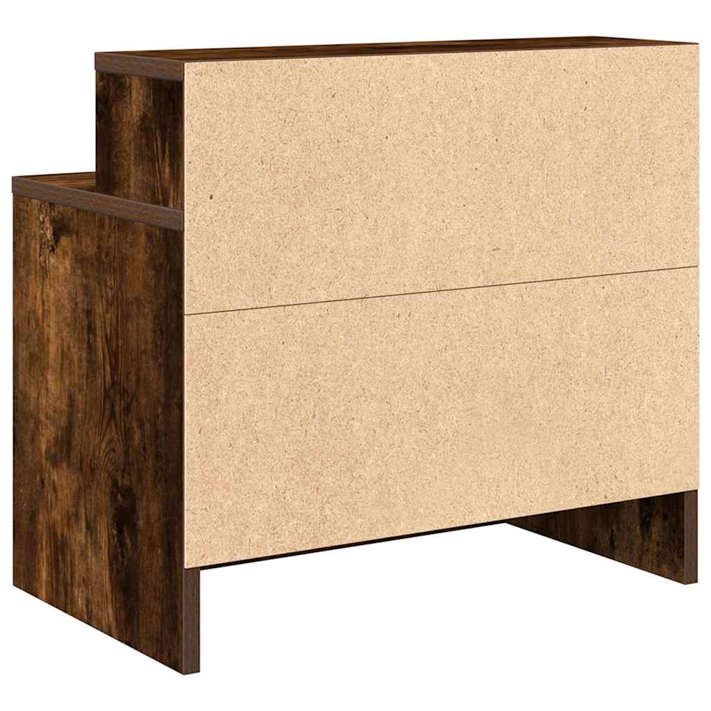 Nachtkastjes 2 st met lade 51x31x47 cm gerookt eikenkleurig