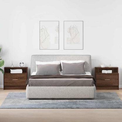 Nachtkastjes 2 st met lade 51x31x47 cm bruin eikenkleurig