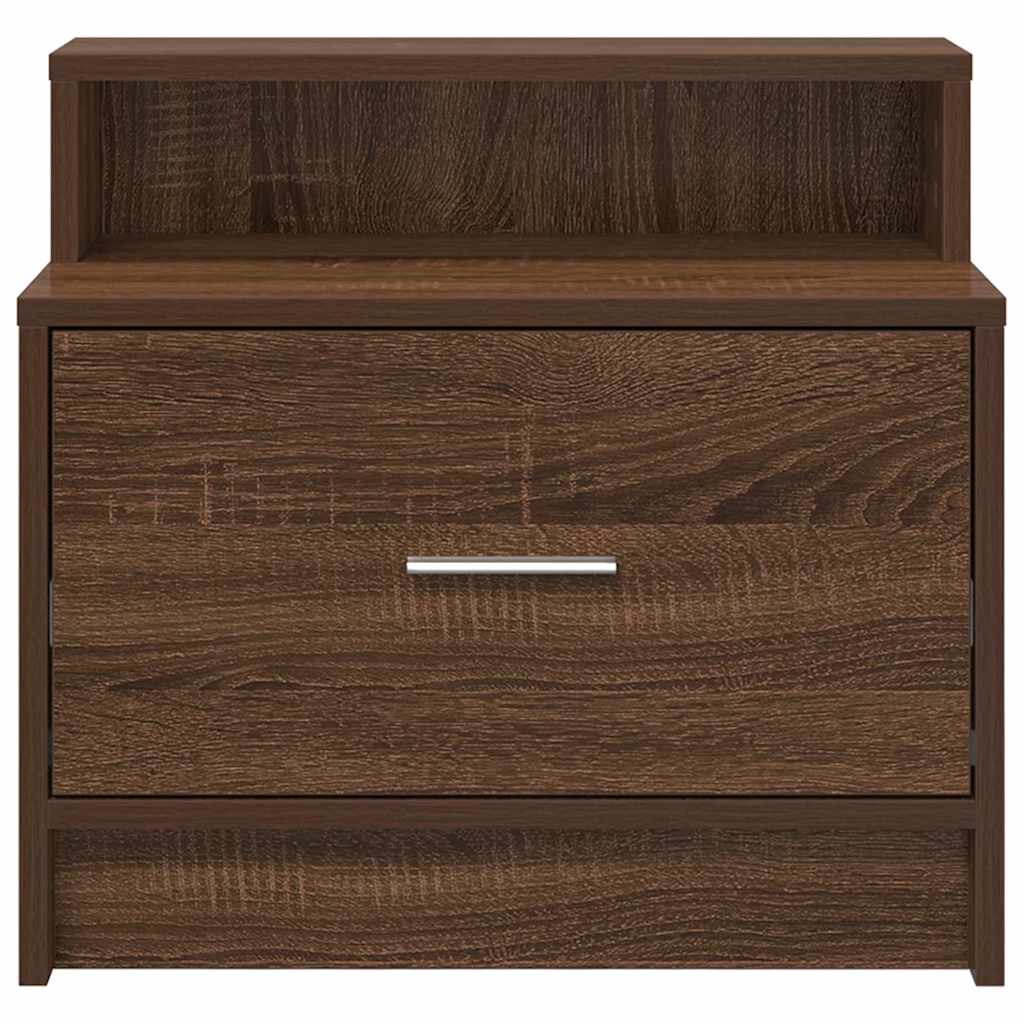 Nachtkastjes 2 st met lade 51x31x47 cm bruin eikenkleurig
