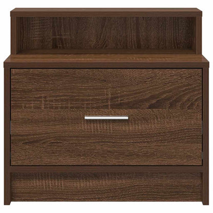 Nachtkastjes 2 st met lade 51x31x47 cm bruin eikenkleurig