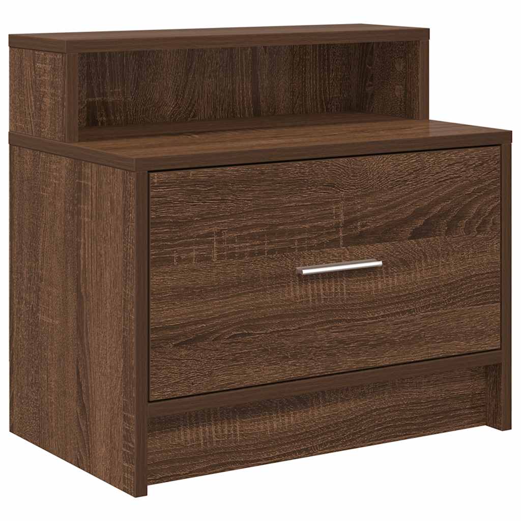Nachtkastjes 2 st met lade 51x31x47 cm bruin eikenkleurig