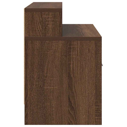 Nachtkastjes 2 st met lade 51x31x47 cm bruin eikenkleurig