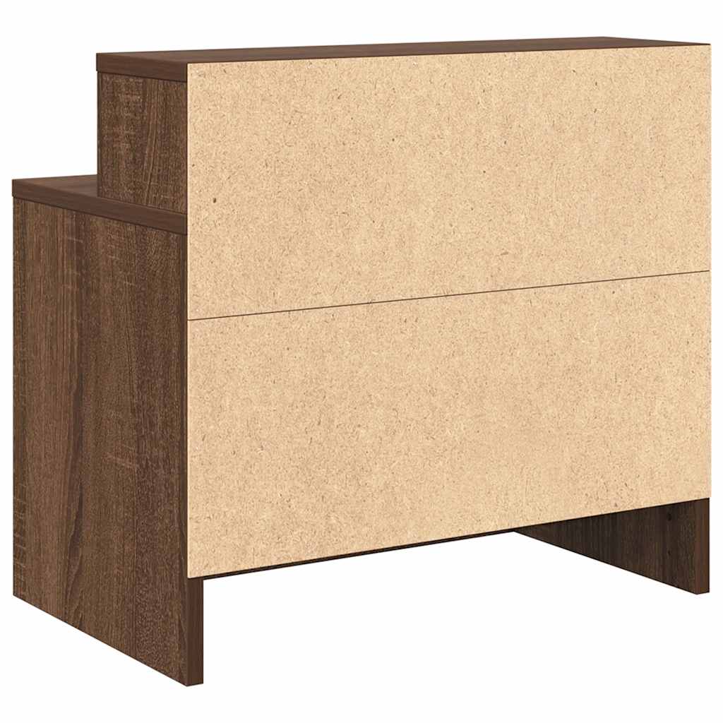 Nachtkastjes 2 st met lade 51x31x47 cm bruin eikenkleurig