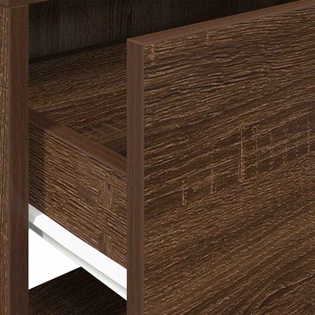 Nachtkastjes 2 st met lade 51x31x47 cm bruin eikenkleurig