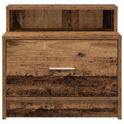 Nachtkastjes 2 st met lade 51x31x47 cm oud houtkleurig