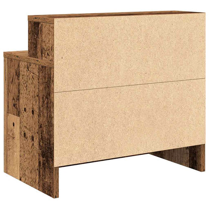 Nachtkastjes 2 st met lade 51x31x47 cm oud houtkleurig