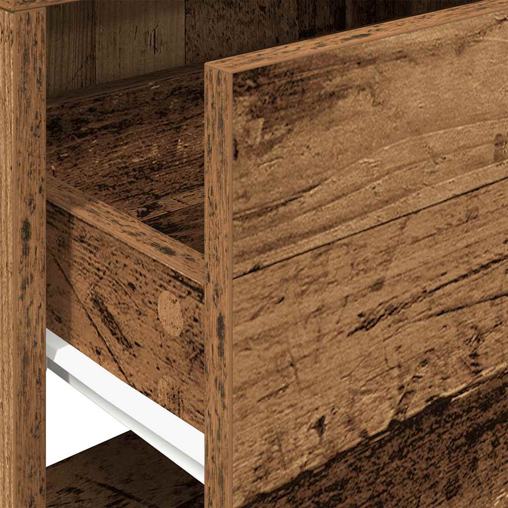 Nachtkastjes 2 st met lade 51x31x47 cm oud houtkleurig