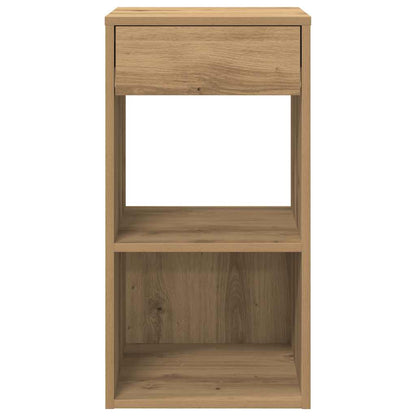 Nachtkastjes 2 st met lade 35x34x66,5cm artisanaal eikenkleurig