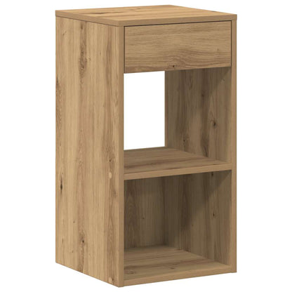 Nachtkastjes 2 st met lade 35x34x66,5cm artisanaal eikenkleurig