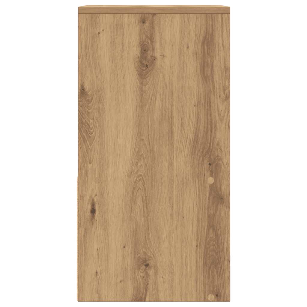 Nachtkastjes 2 st met lade 35x34x66,5cm artisanaal eikenkleurig
