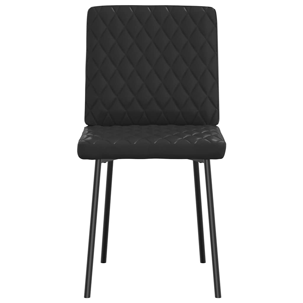 Eetkamerstoelen 2 st kunstleer zwart